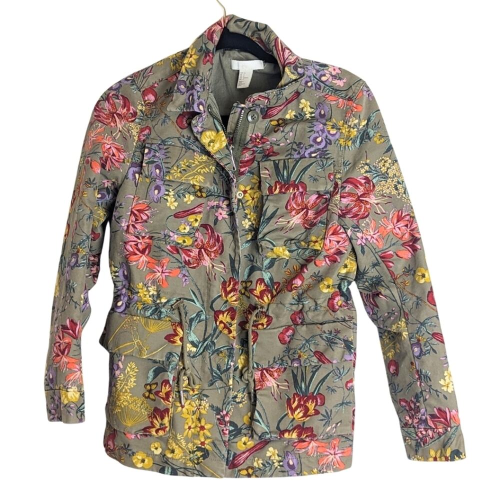 Cottagecore Farmhouse Floral Chore Jacket Utility Gorpcore Women's Size 6